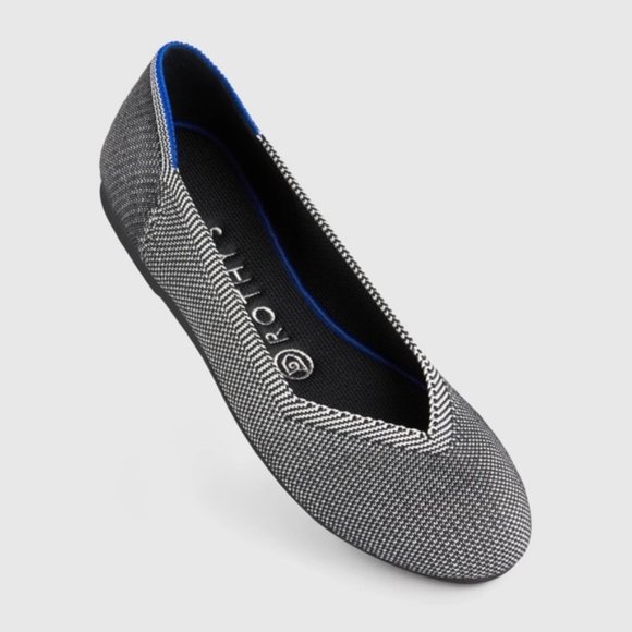 Rothy's Shoes - NEW Rothy’s Black White Birdseye Flats 8 RETIRED
